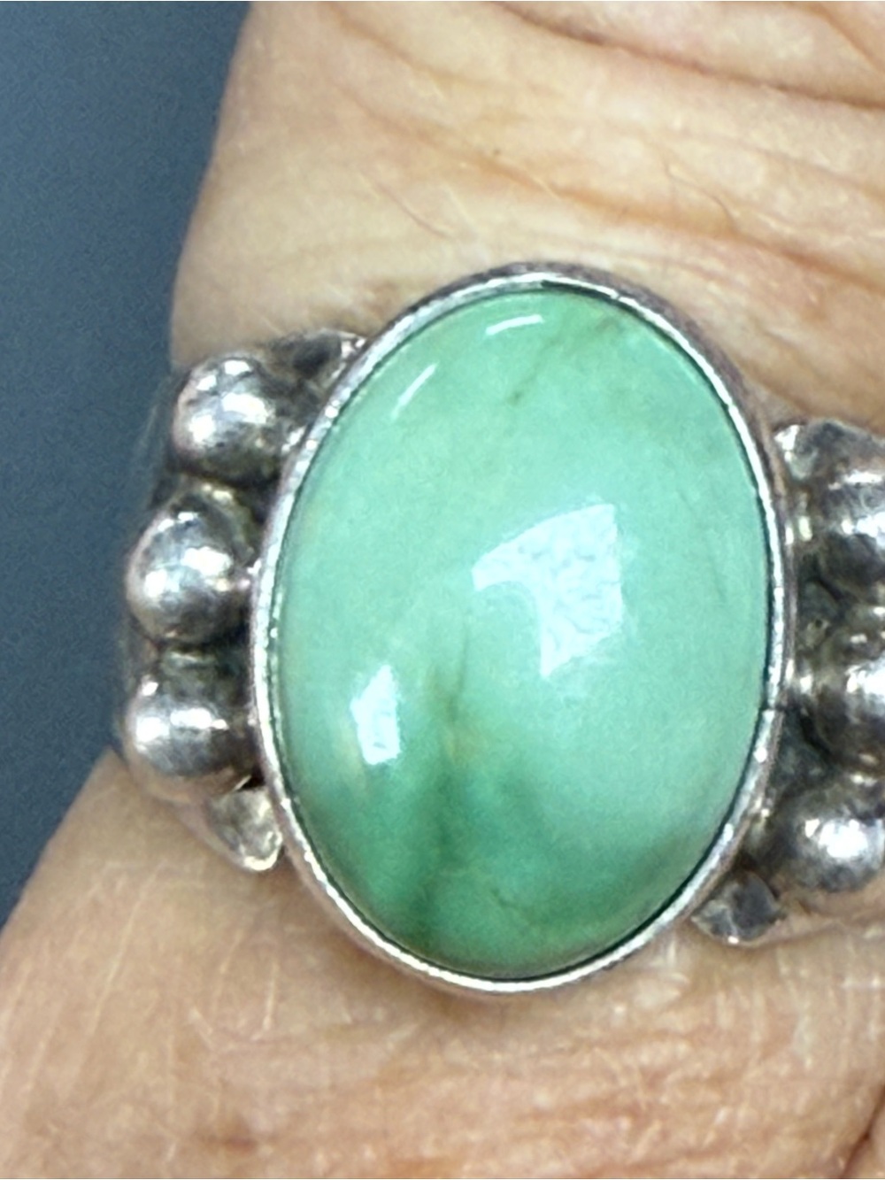 Sterling Silver Royston Turquoise Oval Ring